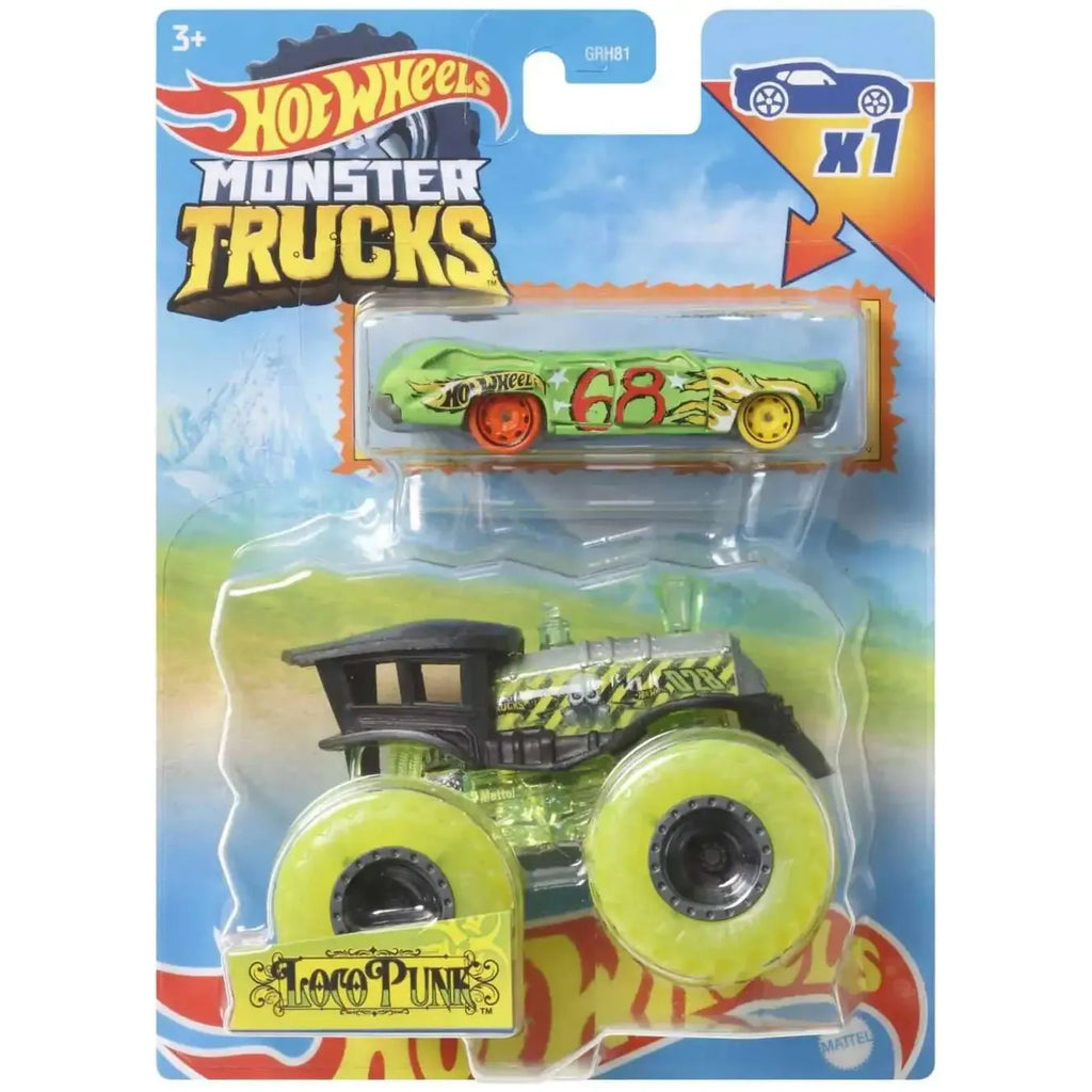 Hot Wheels Monster Trucks Loco Punk 2-Pack Vehicles 1:64 Scale - Tistaminis
