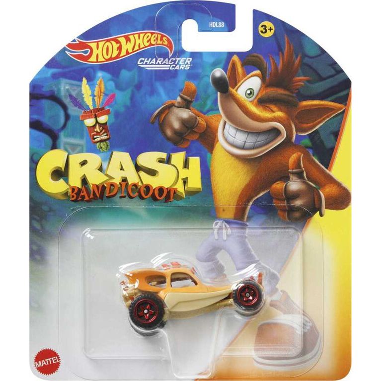 Hot Wheels Crash Bandicoot Character Car - Tistaminis
