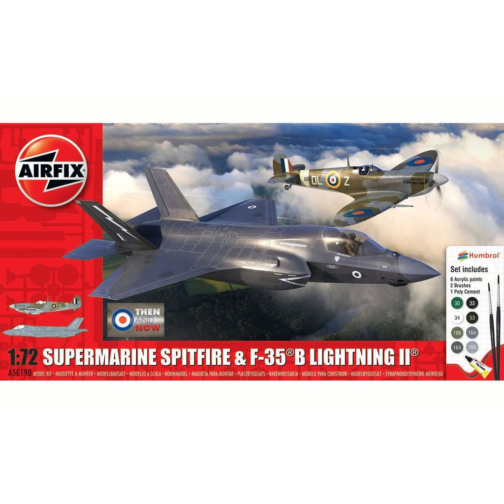 Airfix AIR50190 Supermarine Spitfire & F35B Lightning Set New - Tistaminis