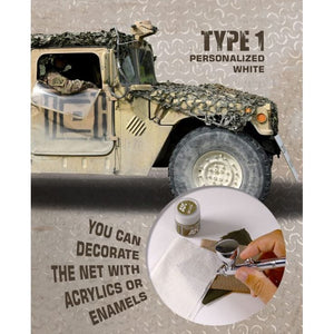 AK Interactive Regular Camouflage Net Type 1 Personalized White New - Tistaminis