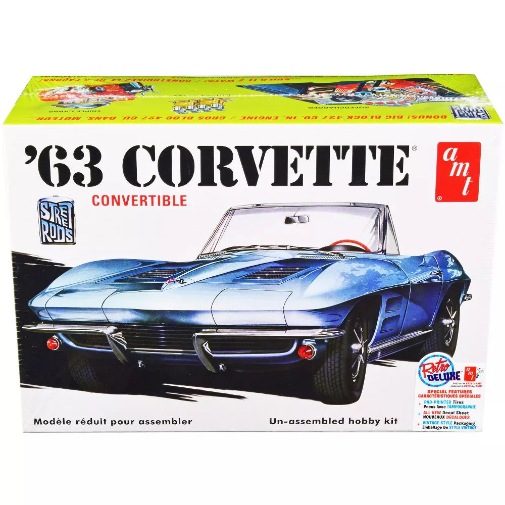 1963 CHEVY CORVETTE CONVERTIBLE (1/25) AMT1335 New - Tistaminis