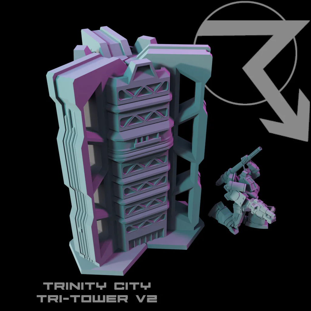 Battletech Trinity City - Tri-Tower (x2) Mar-16 Pre-Order - Tistaminis