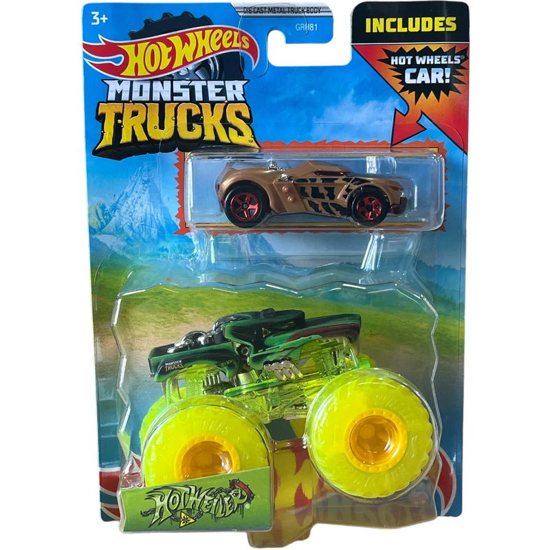 Hot Wheels Monster Trucks Hot Weiler 2-Pack Vehicles 1:64 Scale - Tistaminis