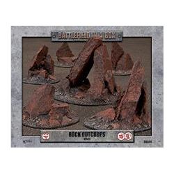 Battlefield in a Box Essentials: Rock Outcrops (x6) - Mars New - Tistaminis