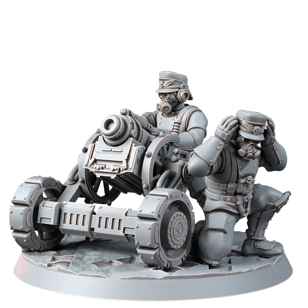Wargames Exclusive IRON KORPS HEAVY SUPPORT TEAM WITH MORTAR New - Tistaminis