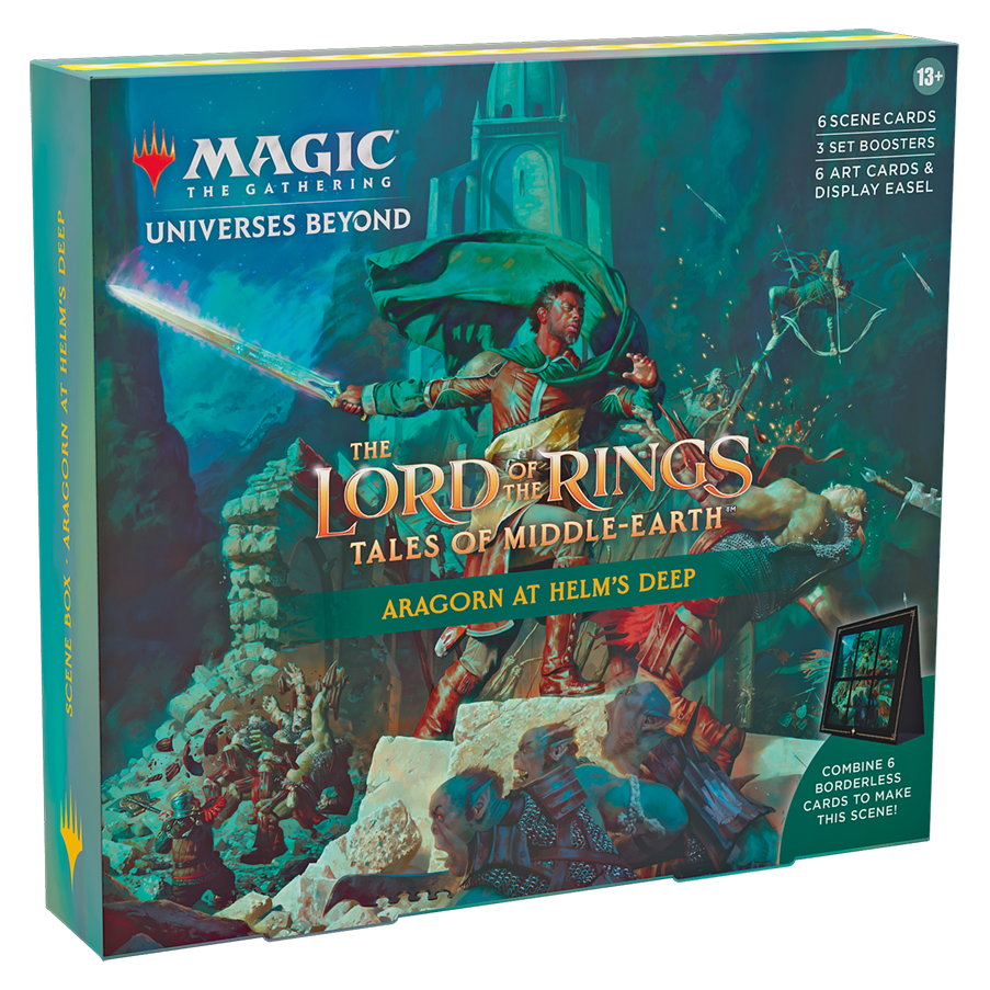 Magic the Gathering LORD OF THE RINGS HOLIDAY SCENE BOX - Aragorn at the Helm's Deep New - Tistaminis