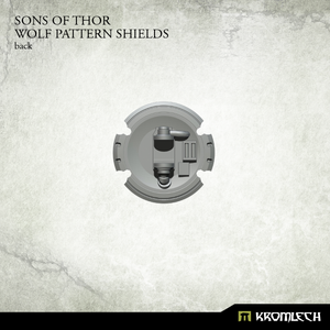 Kromlech Sons of Thor: Wolf Pattern Shields (5) New - TISTA MINIS