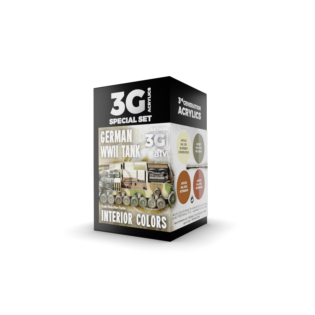 AK Interactive 3G WWII German Tank Interior Colors New - Tistaminis