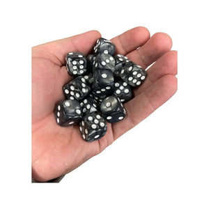 Obsidian Black 16-D6 Dice - Tistaminis