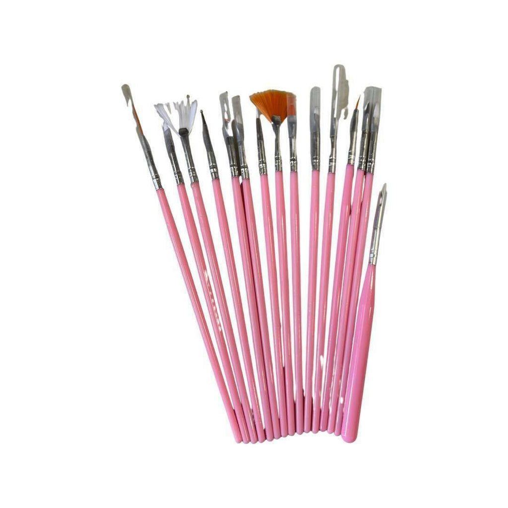 Hobby and Warhammer Painting Fine Detail Pink Brushes - Set of 15 - Tistaminis