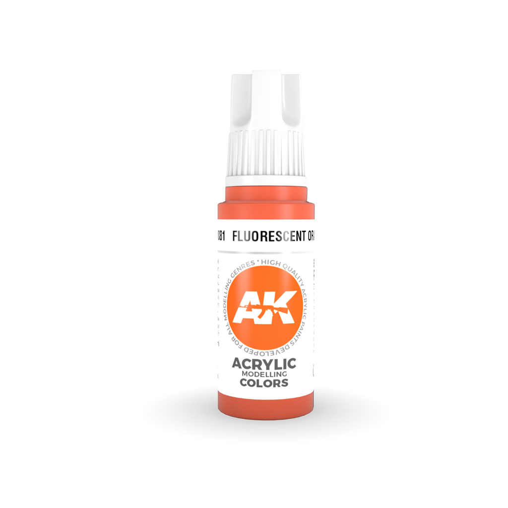 AK 3rd GEN Acrylic Fluorescent Orange 17ml - Tistaminis