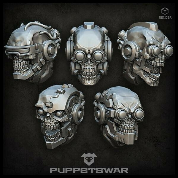 Puppets War Cyborg Skulls New - Tistaminis