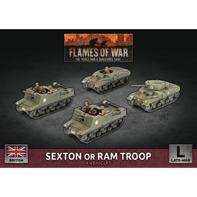Flames of War British Sexton (Kangaroo) Troop (4x Plastic) Nov 12 Pre-Order - Tistaminis