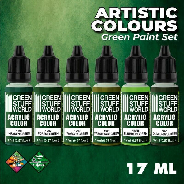 Metallic Paint SIRENSCALE GREEN 17ml - acrylic brush airbrush modelling  hobby