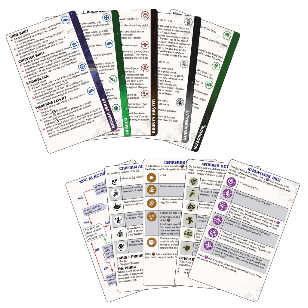 Battle Systems: Core Space Reference Cards New - Tistaminis