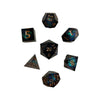 Dungeons and Dragons Dice - Black and Gold Milky Way - Tistaminis