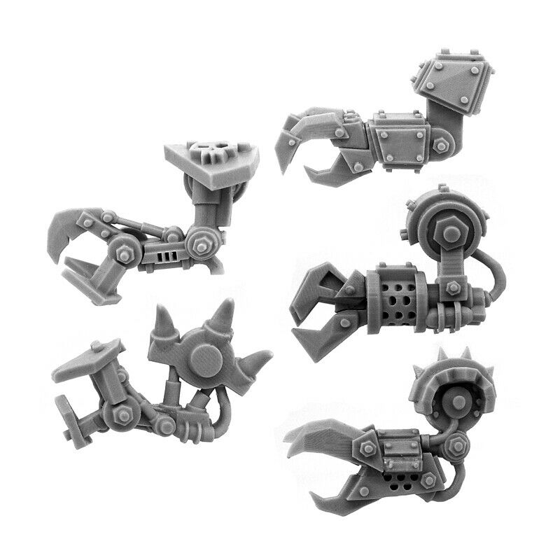 Wargames Exclusive ORK CYBORG CONVERSION BITS BIONIC CLAW ARM (LEFT) New - TISTA MINIS