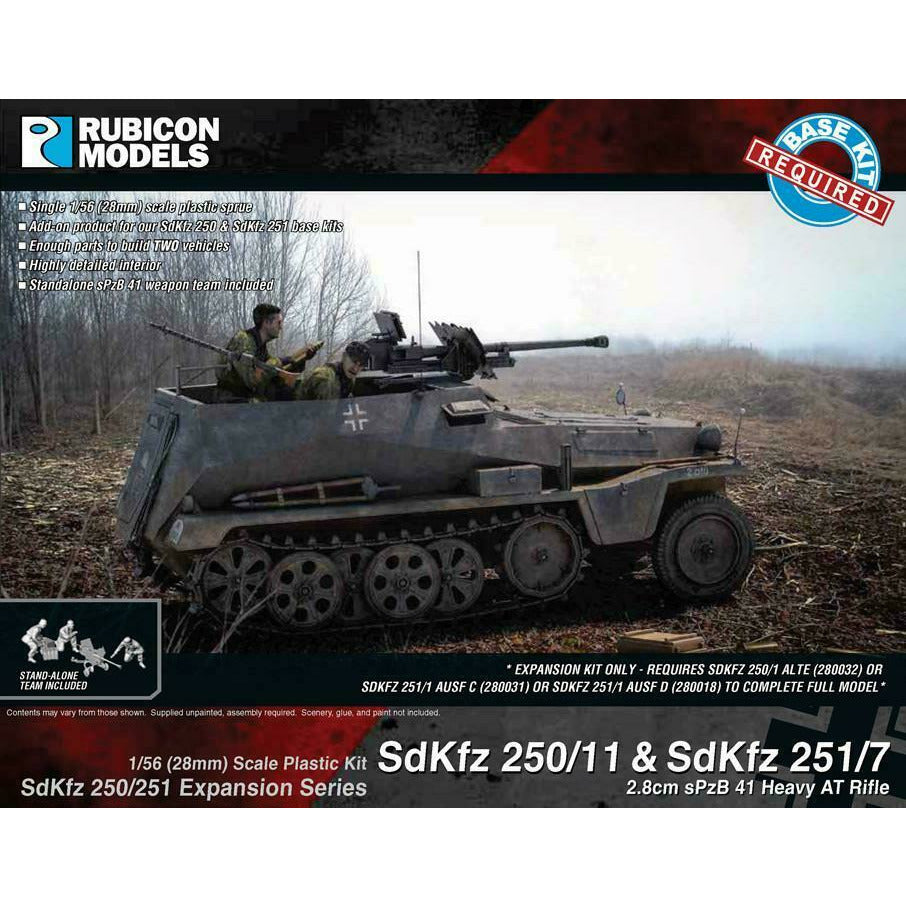 Rubicon German SdKfz 250/251 Expansion Set-SdKfz 250/11 & 251/7 sPzB 41 AT Rifle - Tistaminis