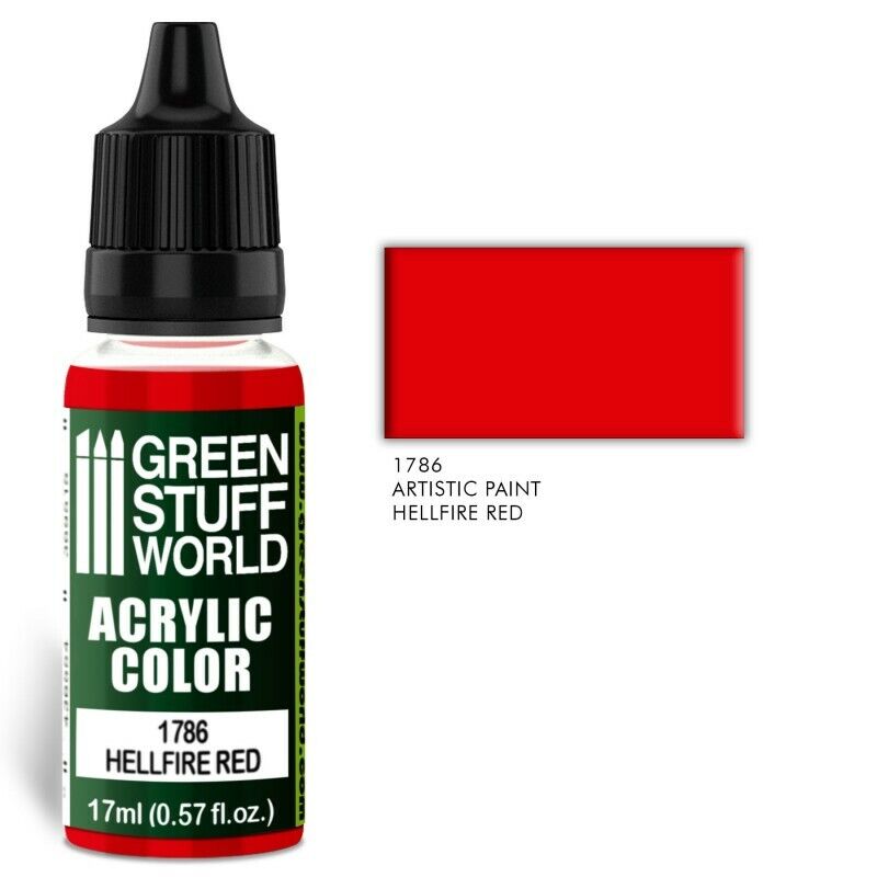 Green Stuff World Acrylic Color Hellfire Red - Tistaminis