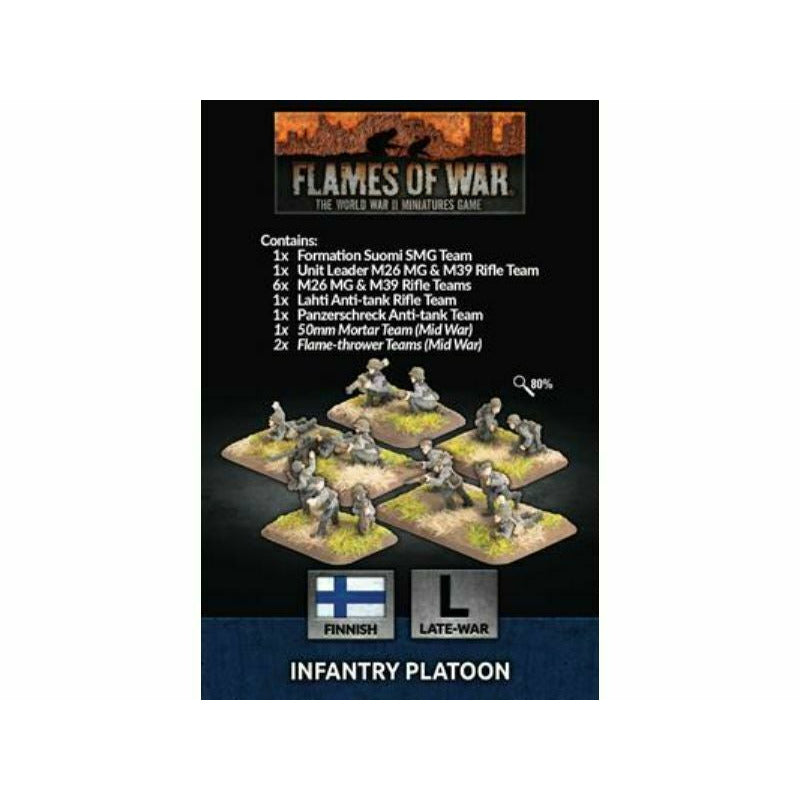 Flames of War Finnish Infantry Platoon (x46 Figs) June 12 Pre-Order - Tistaminis