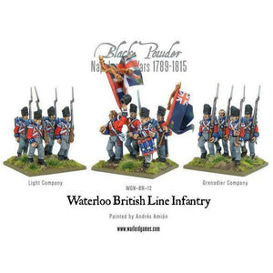 Black Powder Napoleonic Wars 1710-1815 Waterloo British Line Infantry (24) New - TISTA MINIS