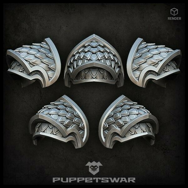 Puppets War H.I. Scales shoulder pads New - Tistaminis