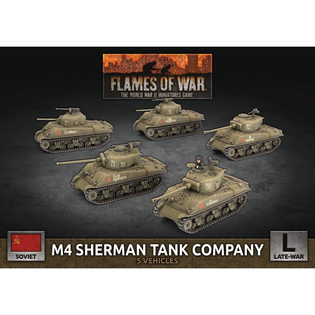 Flames of War M4 Sherman Tank Company (x5 Plastic) Mar 1st Pre-Order - Tistaminis