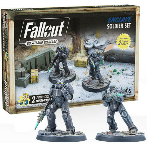 FALLOUT WASTELAND WARFARE: ENCLAVE SOLDIER SET New - Tistaminis