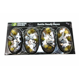 Gamers Grass Beige Winter Bases Bases Oval 60mm (x4) - TISTA MINIS
