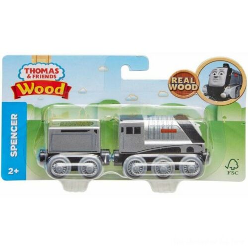 Thomas & Friends Real Wood Spencer Silver Train Toy Ages 2+ Large Engine - Tistaminis