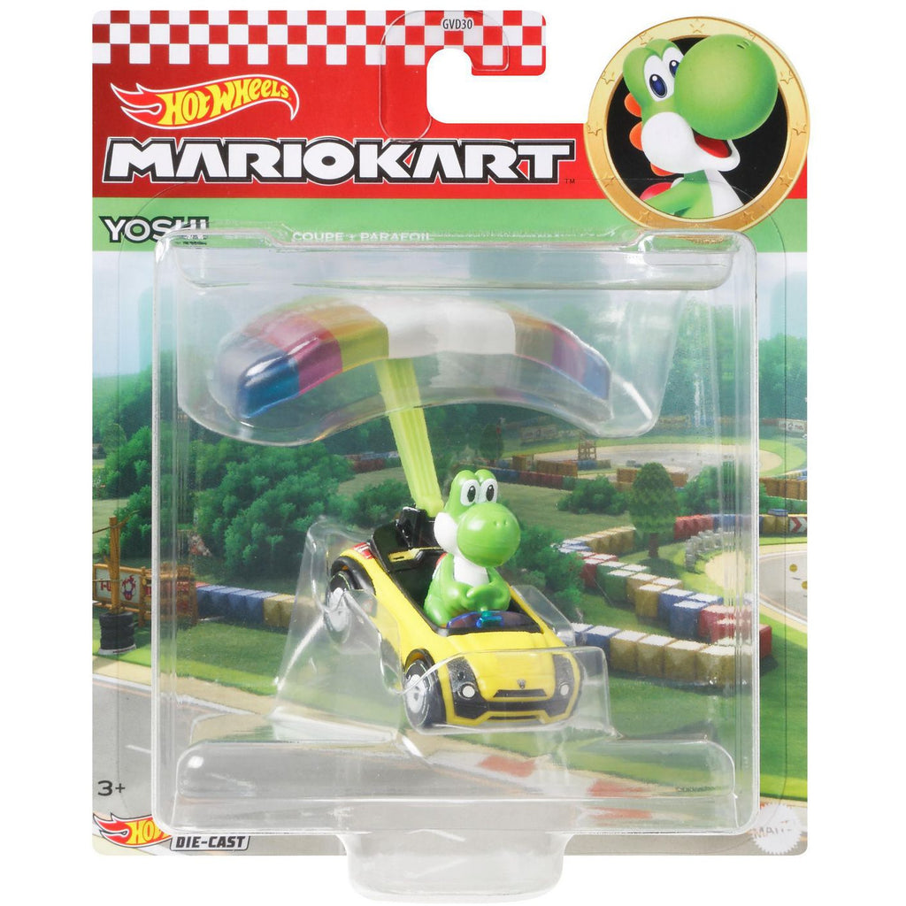 Hot Wheels Mario Kart GVD32 YOSHI Sports Coupe & Parafoil - Tistaminis