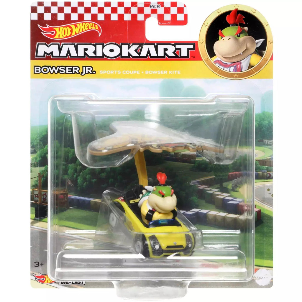 Hot Wheels Mario Kart HDB47 BOWSER JR. Sports Coupe + Bowser Kite - Tistaminis