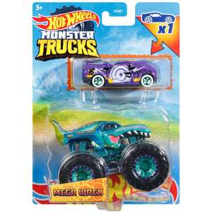Hot Wheels Monster Trucks Mega Wrex #16 2-Pack Vehicles 1:64 Scale - Tistaminis