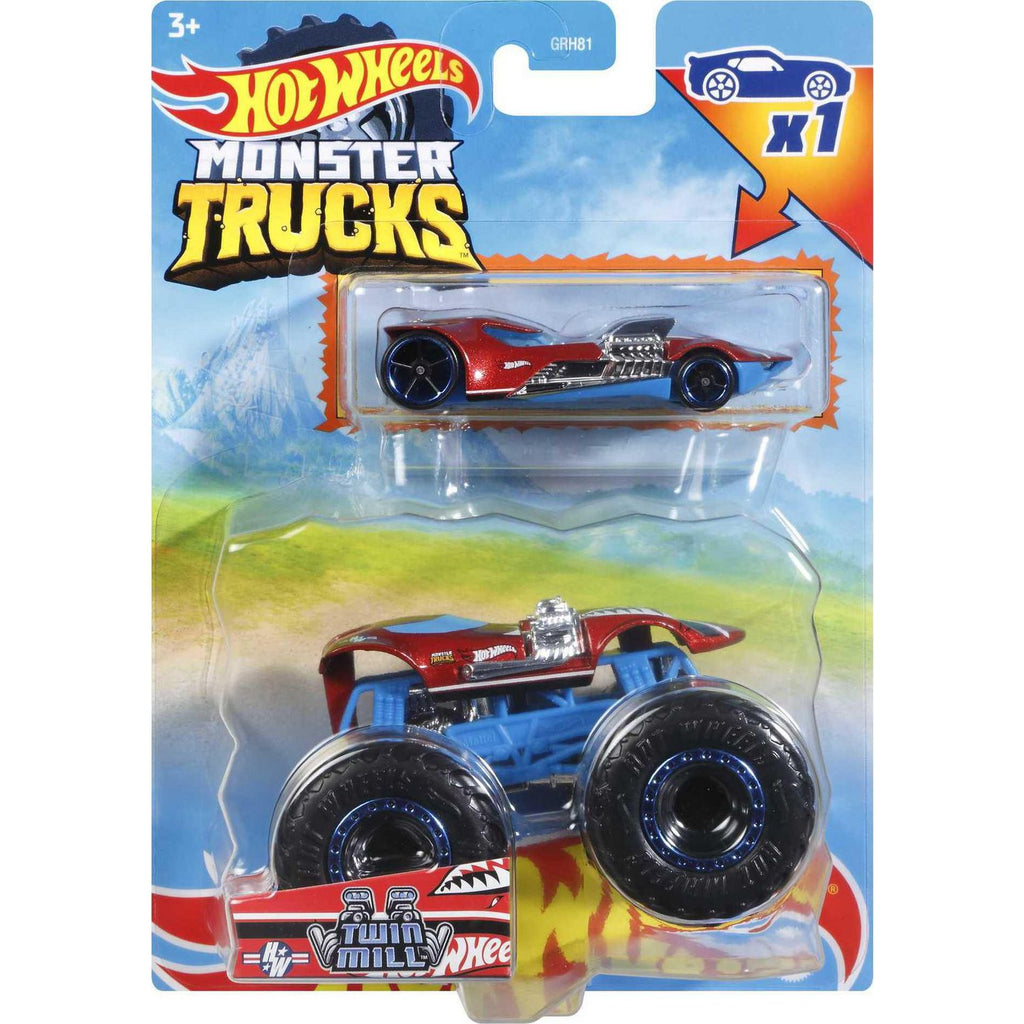 Hot Wheels Monster Trucks Twin Mill 2-Pack Vehicles 1:64 Scale - Tistaminis