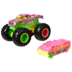 Hot Wheels Monster Trucks Pink Torque Terror 2-Pack Vehicles 1:64 Scale - Tistaminis