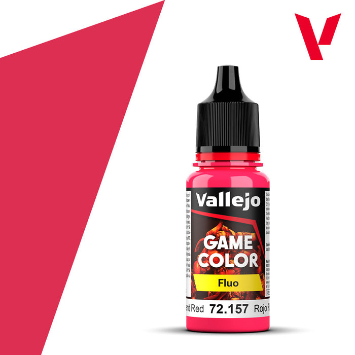 Vallejo Game Colour Paint Game Color Fluorescent Red (72.157)