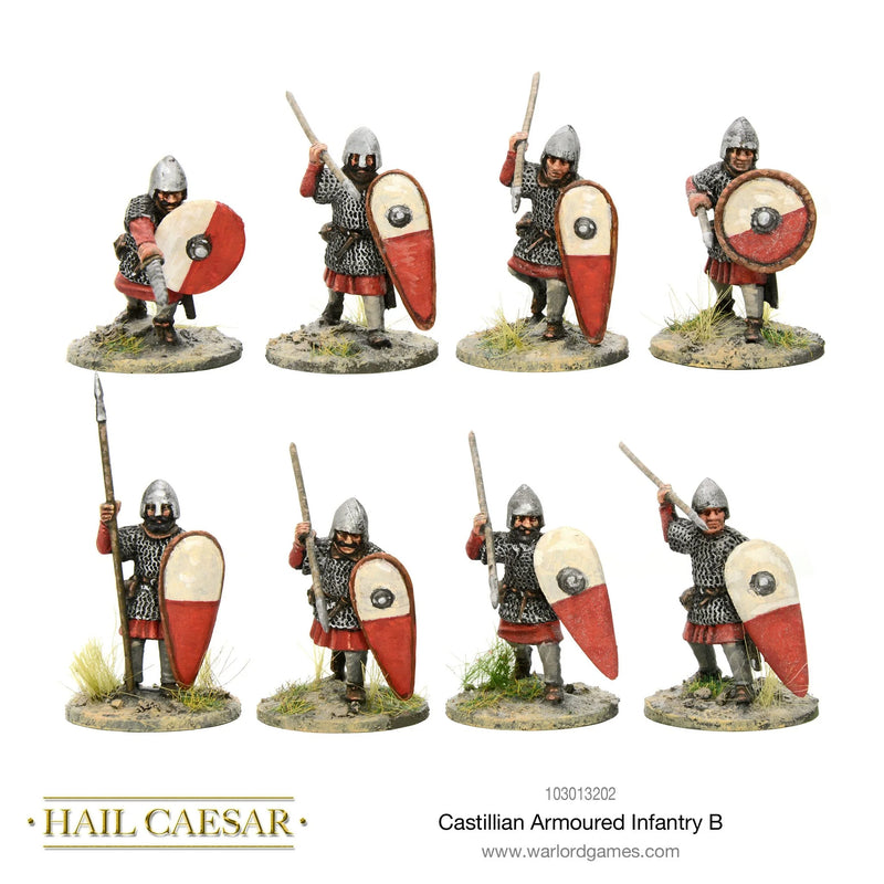Hail Caesar Medieval Spain Castillian Armoured Infantry B - Tistaminis