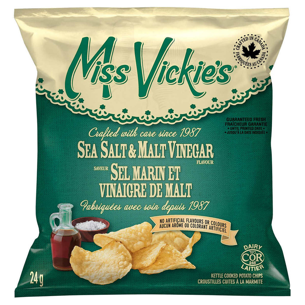 Miss Vickie's Sea Salt & Malt Vinegar Chips (24g) - Tistaminis