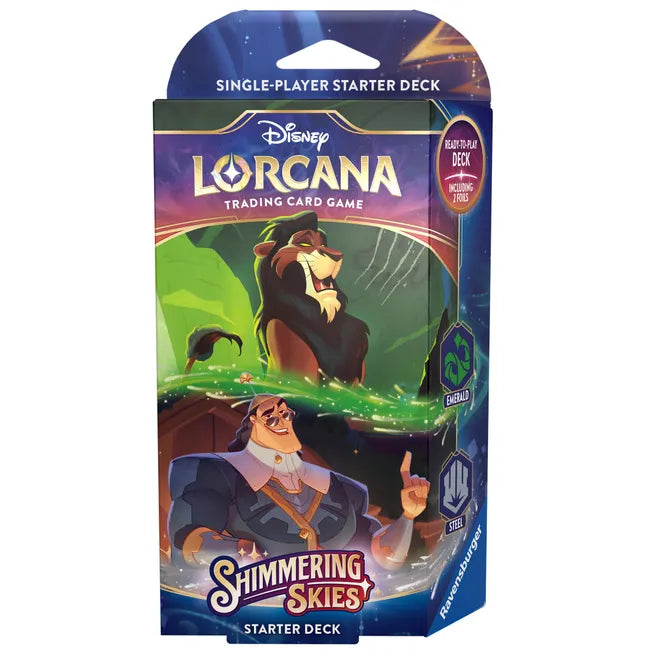 DISNEY LORCANA SHIMMERING SKIES STARTER DECK - Emerald / Steel