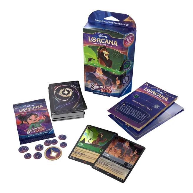 DISNEY LORCANA SHIMMERING SKIES STARTER DECK - Emerald / Steel