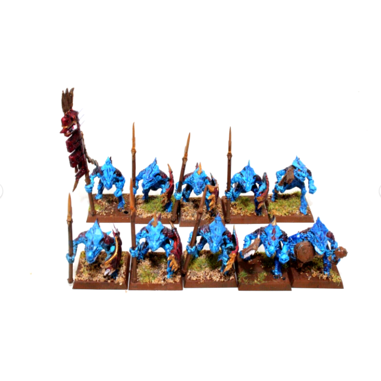 Warhammer Lizardmen Saurus Warriors Well Painted A24 - Tistaminis