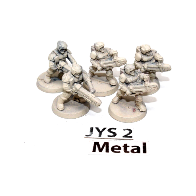 Warhammer Imperial Guard Cadian Shock Troops with Plasma Guns Metal JYS2