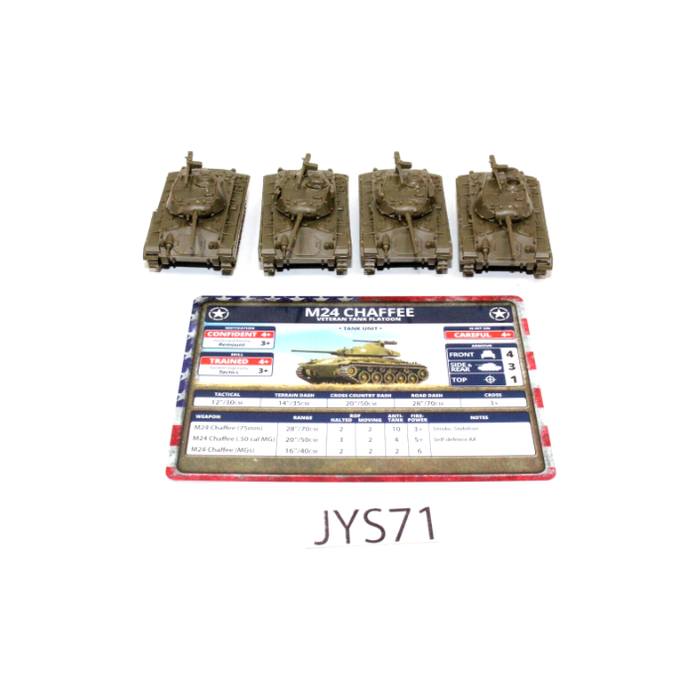 Flames of War M24 Chaffe Veteran Tank Platoon JYS71