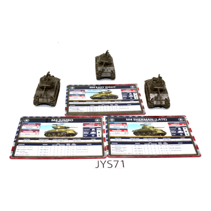 Flames of War M4 Sherman (Late) Veteran Tank Platoon JYS71