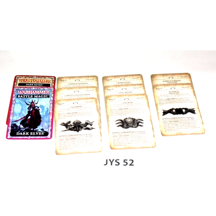 Warhammer Battle Magic Dark Elves Cards JYS52