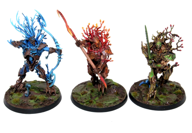 Warhammer Wood Elves Sylvaneth Kurnoth Hunters Well Painted