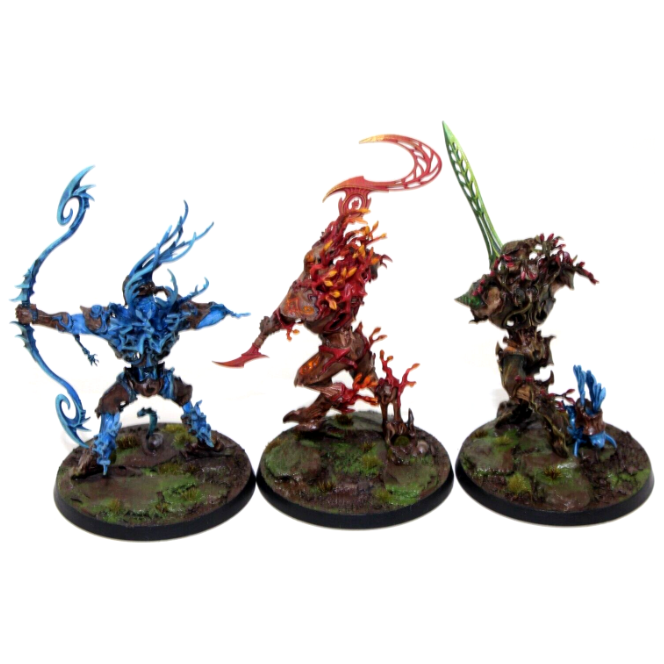 Warhammer Wood Elves Sylvaneth Kurnoth Hunters Well Painted