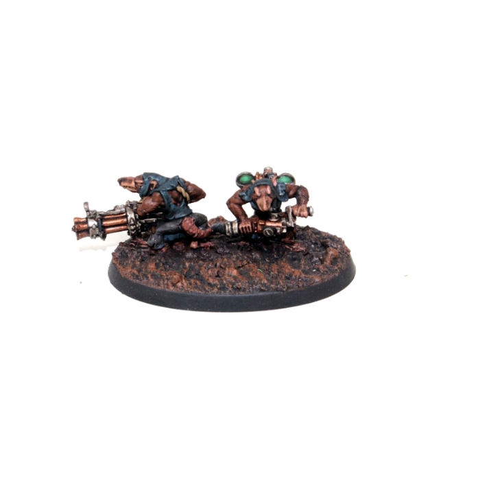 Warhammer Skaven Rattling Gun Team Metal Well Painted A4