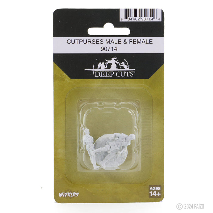 WizKids Deep Cuts Unpainted Miniatures: Cutpurses Male & Female