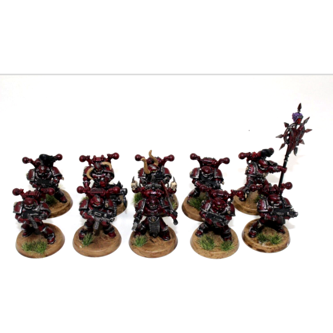 Warhammer Chaos Space Marines Tactical Squad Well Painted JYS98